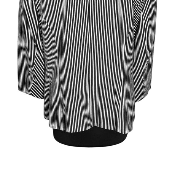 Chaps Ralph Lauren Women’s Blazer 18W Black White Striped Preppy Career Jacket - Picture 8 of 8